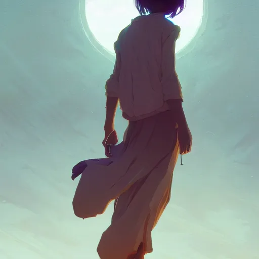 Image similar to a lonely back, sorrowful, highly detailed vfx portrait, unreal engine, greg rutkowski, loish, rhads, caspar david friedrich, makoto shinkai and lois van baarle, ilya kuvshinov, rossdraws, elegent, tom bagshaw, alphonse mucha, global illumination, detailed and intricate environment.