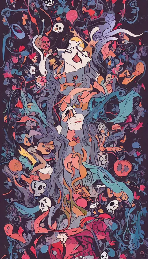 Image similar to life and death mixing together, by rebecca sugar