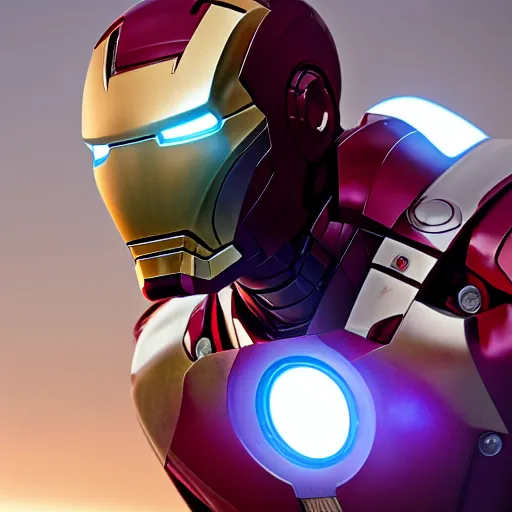 Image similar to portrait of iron man reflect chrome, 8 k uhd, unreal engine, octane render in the artstyle of finnian macmanus, john park and greg rutkowski