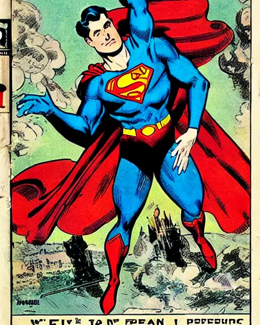 Prompt: a superman comic book cover from the 1 8 9 0 s
