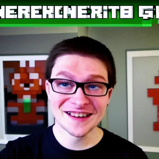 Image similar to nerkin minecraft youtuber