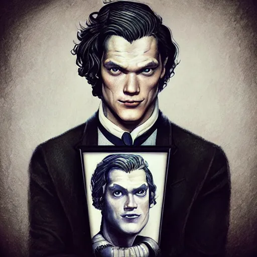 Prompt: Lofi portrait of Sam heughan, Pixar style by Joe Fenton and Stanley Artgerm and Tom Bagshaw and Tim Burton