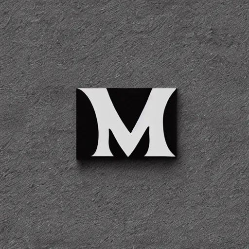 Image similar to letter m wooden logo black and white