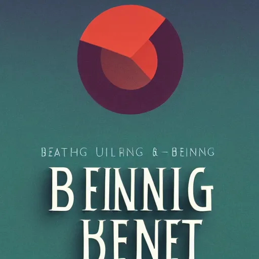 Prompt: book cover art of a book called being and not being