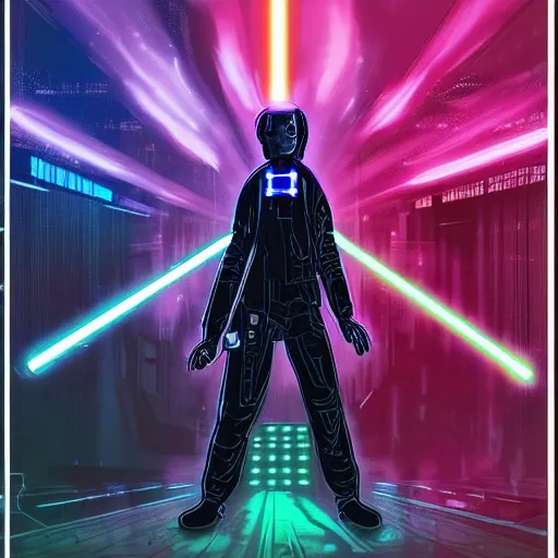 lightsaber cyberpunk lsd | Stable Diffusion