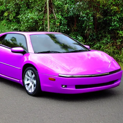 Prompt: [ [ vivid orchid colored ] ] car