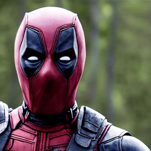 Image similar to Deadpool in The Walking Dead 4K quality super realistic