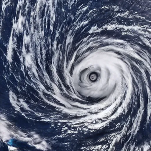 Prompt: wide angle photo of tall ship with ripped sails caught in giant spiral vortex whirlpool in a hurricane. apocalypse. pirates of the caribbean 4 k