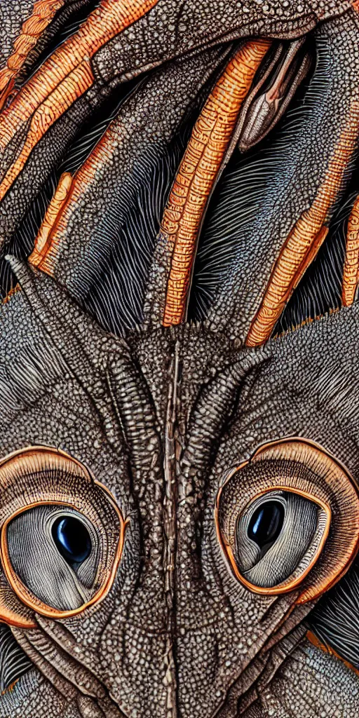 Prompt: correlophus ciliatus, ultra detailed, 8 k, intricate, encyclopedia illustration by 5 0 mm f 1. 8 macro