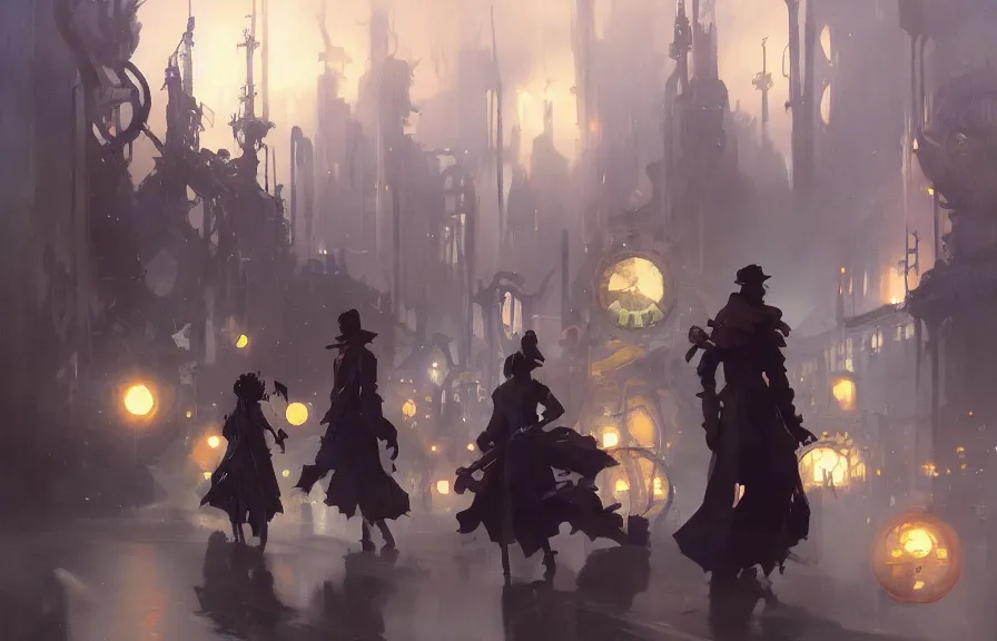 Prompt: greg manchess concept art of a the clockwork dimension, key visual, ambient lighting, highly detailed, digital painting, artstation, concept art, sharp focus, by makoto shinkai and akihiko yoshida and hidari and wlop and greg rutkowski