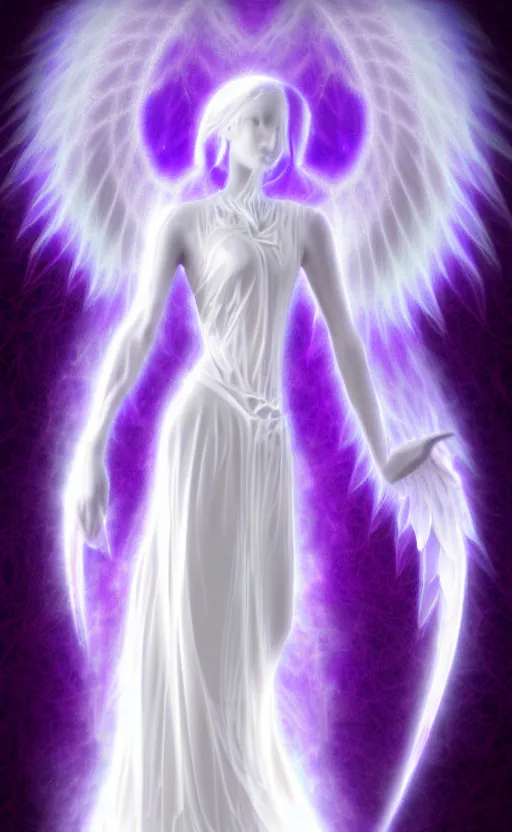 Prompt: Angel knight gothic girl made of Fractal flame,