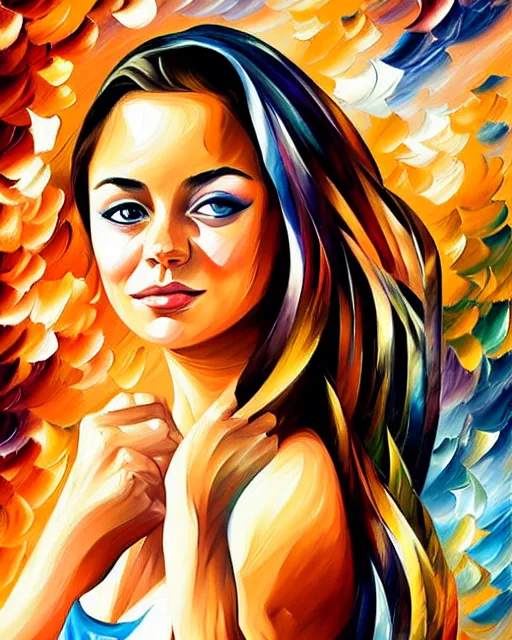 Prompt: girl artwork by leonid afremov, artwork by sandra chevrier golden hour, illustration, highly detailed, simple, smooth and clean vector curves, no jagged lines, vector art, smooth, artstation