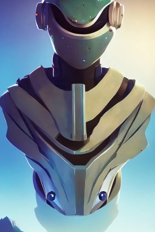 Image similar to epic mask helmet robot ninja portrait stylized as fornite style game design fanart by concept artist gervasio canda, behance hd by jesper ejsing, by rhads, makoto shinkai and lois van baarle, ilya kuvshinov, rossdraws global illumination radiating a glowing aura global illumination ray tracing hdr render in unreal engine 5