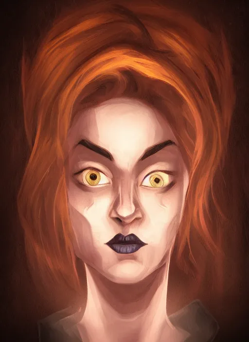 Image similar to a portrait of an arcane style character, head and shoulders, stylized, dramatic lighting by laura brouwers