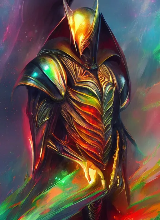 Image similar to sauron wearing a rainbow dress, elegant, digital painting, concept art, smooth, sharp focus, illustration, from starcraft by ruan jia and mandy jurgens and artgerm and william - adolphe bouguerea