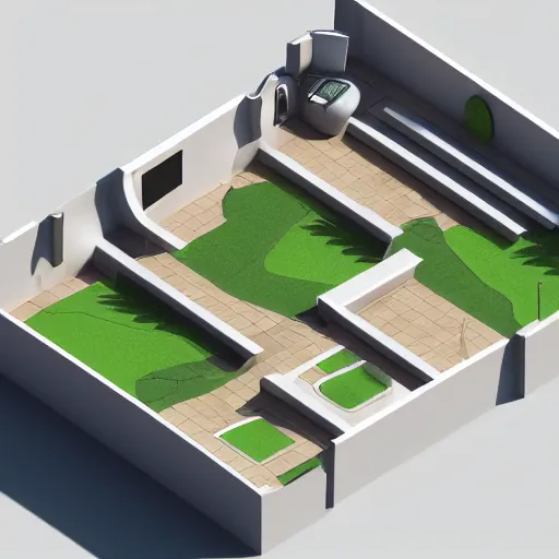 Image similar to twister 3d render, isometric view