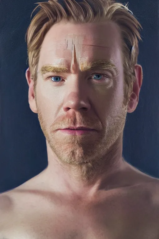 Image similar to an egg costume with ewan mcgregor in it, oil on canvas, intricate, 8 k highly professionally detailed, hdr, cgsociety