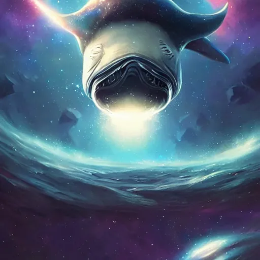 Image similar to space magical whale with multiple eyes, galaxy whale, epic fantasy style art, galaxy theme, eyes!, eyes!, eyes!, eyes, by Greg Rutkowski, hearthstone style art, 99% artistic