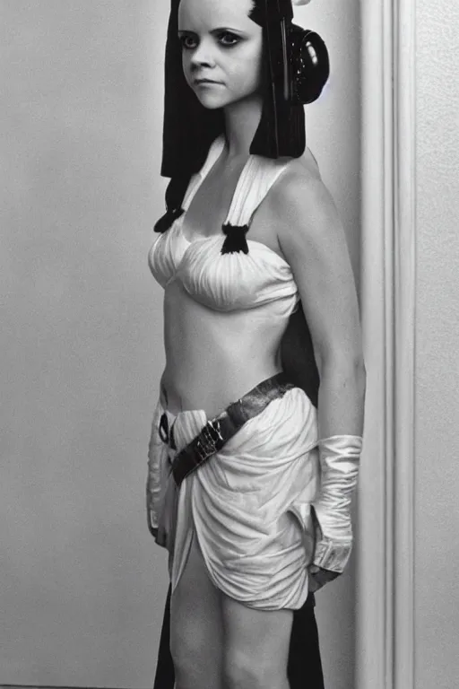 Prompt: christina ricci as princess leia