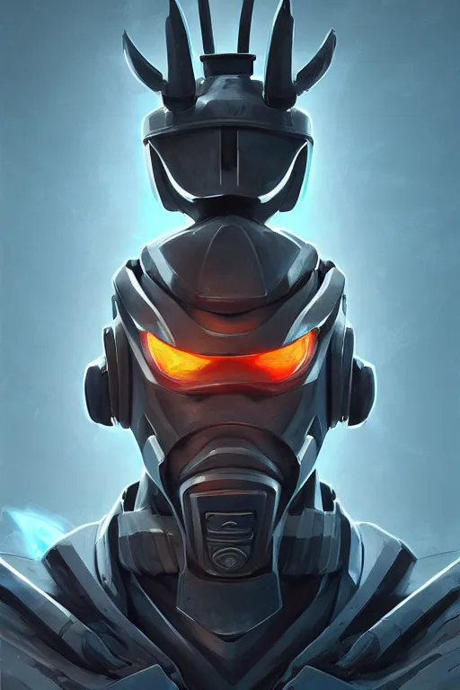 Image similar to epic mask helmet robot ninja portrait stylized as fornite style game design fanart by concept artist gervasio canda, behance hd by jesper ejsing, by rhads, makoto shinkai and lois van baarle, ilya kuvshinov, rossdraws global illumination radiating a glowing aura global illumination ray tracing hdr render in unreal engine 5