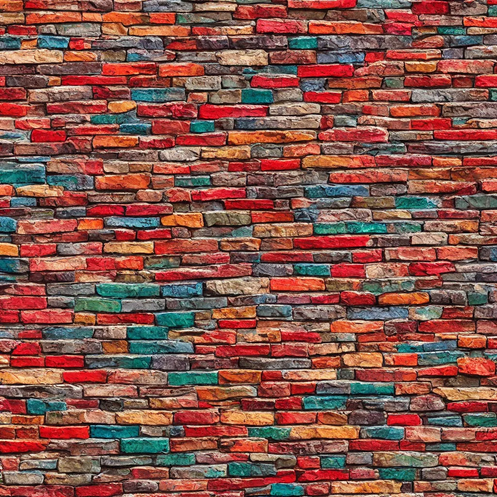 Image similar to multicolor painted brick texture
