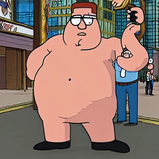 Prompt: tall, slim peter griffin