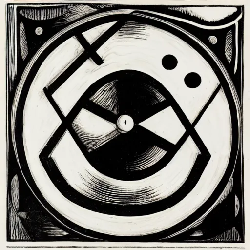 Image similar to two dices, white background, black and white, woodcut, beardsley, aubrey, crepax, guido, moholy - nagy, laszlo, szukalski, stanisław