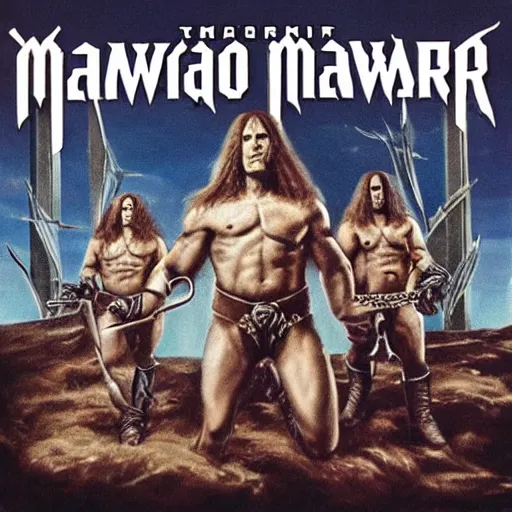 Prompt: manowar album cover