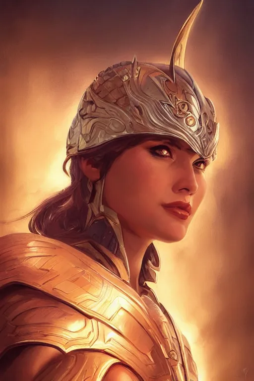 Image similar to amazon valkyrie athena, d & d, fantasy, portrait, highly detailed, headshot, digital painting, trending on artstation, concept art, sharp focus, illustration, art by artgerm and greg rutkowski and magali villeneuve