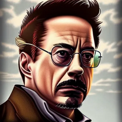 Prompt: Robert Downey Jr. as Walter White, HD, photorealistic, cinematic lighting