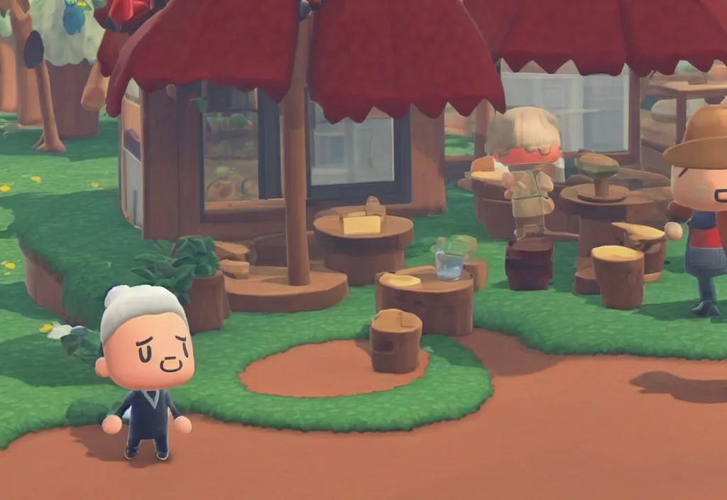 Image similar to elon musk in animal crossing, elon musk in the video game animal crossing, gameplay screenshot, close up, 3 d rendering. unreal engine. amazing likeness. very detailed.