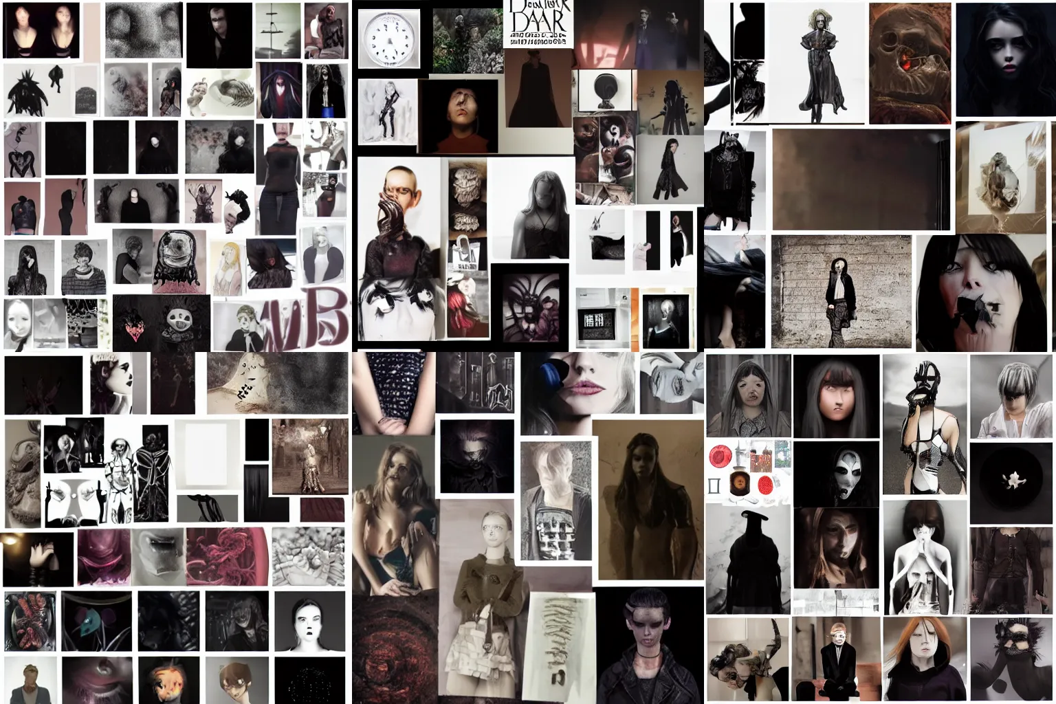 Prompt: Dark academia aesthetic mood board collage