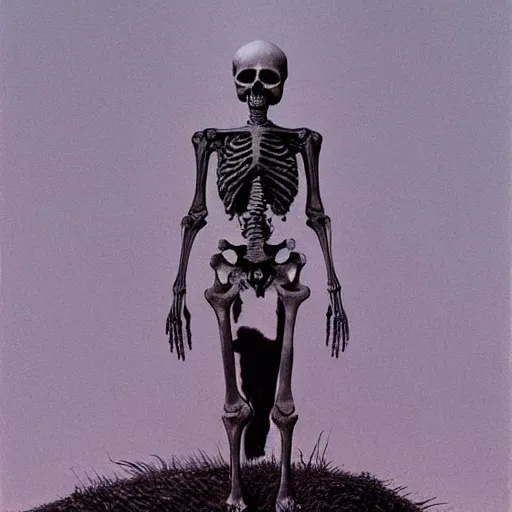 Prompt: (((((((ribs))))))) skeleton by Zdzislaw Beksinski