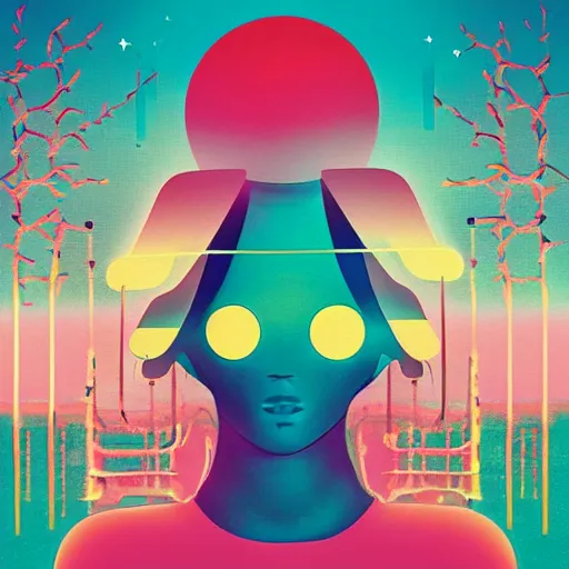 Image similar to science fiction album cover design by seth mcmahon and chiho aoshima, beautiful digital art