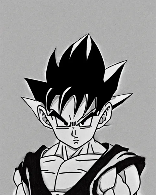 goku from dragon ball, sketch by glen keane and jin, Stable Diffusion