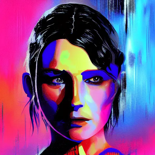 Image similar to Rachael from blade runner digital painting high quality