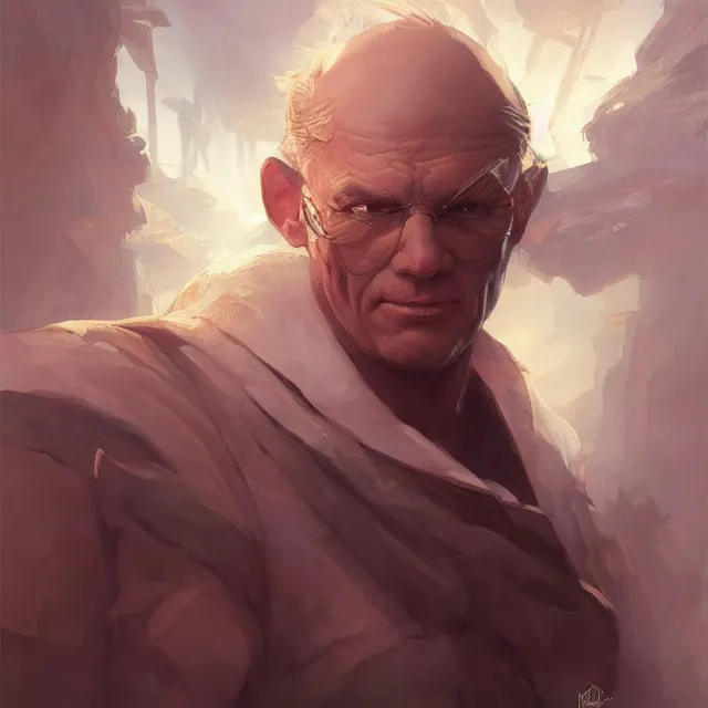 Image similar to christof romuald, by stanley artgerm lau, wlop, rossdraws, frank frazetta, andrei riabovitchev, marc simonetti