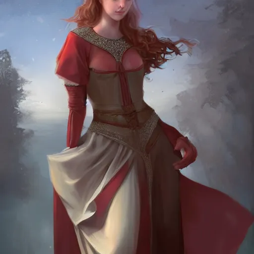 Image similar to beautiful young medieval queen by charlie bowater