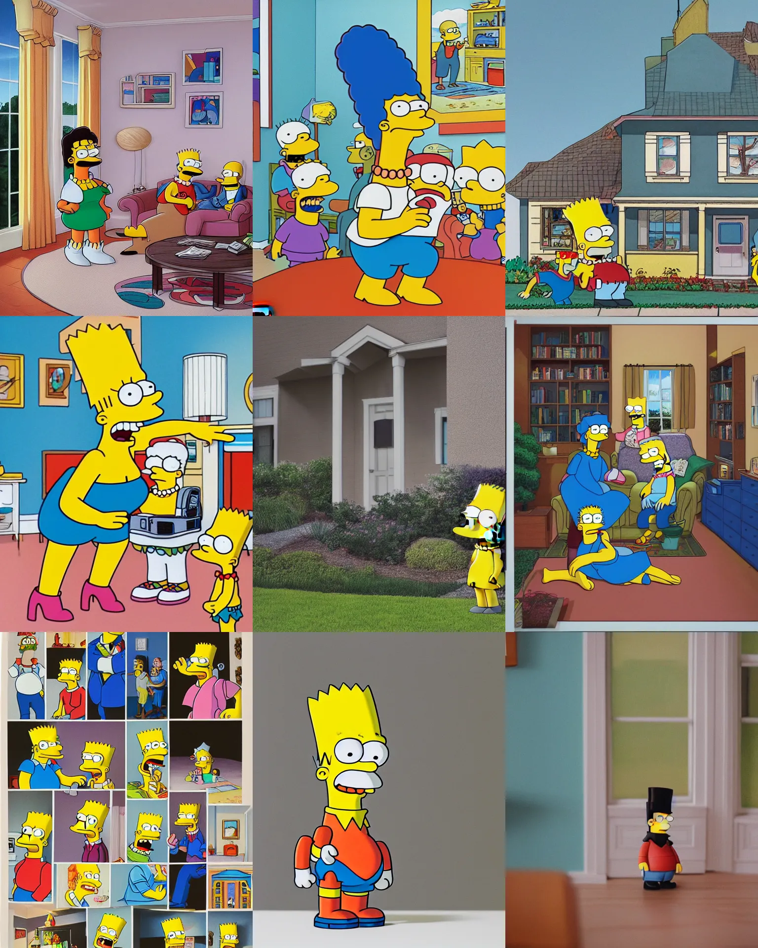 Prompt: Real-life Home Simpson, 35mm photography