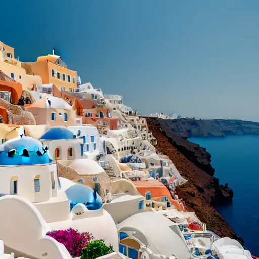 Image similar to sun drenched santorini cozy dslr wide angle professional award winning