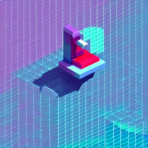 Image similar to isometric, c 4 d style, octane render