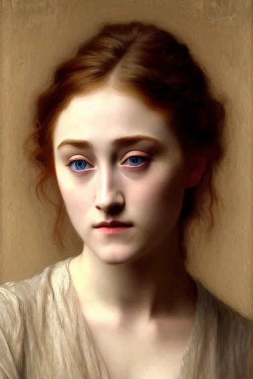 Image similar to saoirse ronan painting by rossetti bouguereau, detailed art, artstation