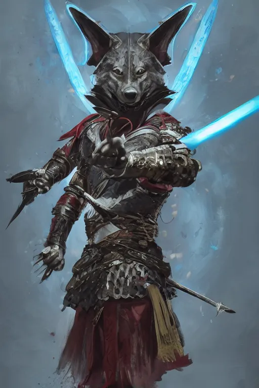 Image similar to Anthropomorphic Samurai Wolf, magic the gathering artwork, D&D, fantasy, cinematic lighting, centered, symmetrical, highly detailed, digital painting, artstation, concept art, smooth, sharp focus, illustration, volumetric lighting, epic Composition, 8k, art by Akihiko Yoshida and Greg Rutkowski and Craig Mullins, heroic pose, oil painting, cgsociety