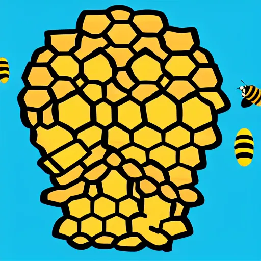 Image similar to vector illustration of a beehive with bees coming out of it, sharp details