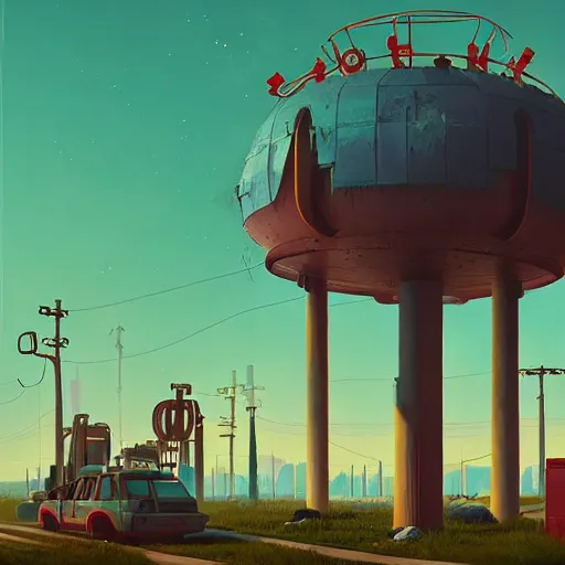 Image similar to simon stalenhag artwork