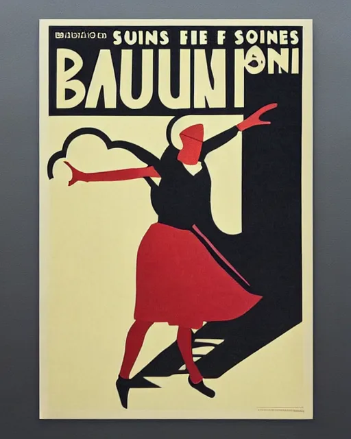 Image similar to bauhaus poster of the sound of music