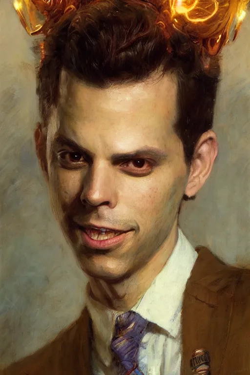 Prompt: a portrait of mike matei, by gaston bussiere, by mandy jurgens and bayard wu and greg rutkowski, cinematic lightning