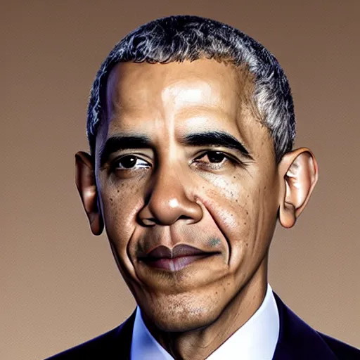 Prompt: artful photographic portrait of barack obama