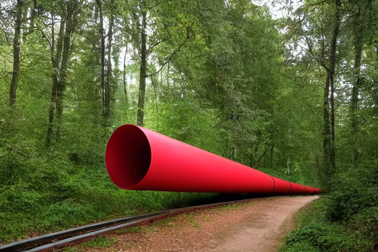 Image similar to long shiny fantasy tube in a forest