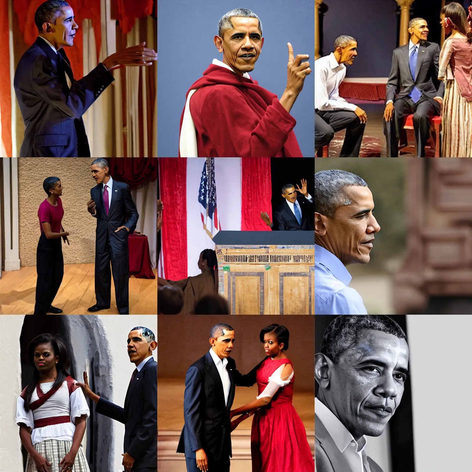 Prompt: Barack Obama in the Shakespeare play Romeo & Juliet